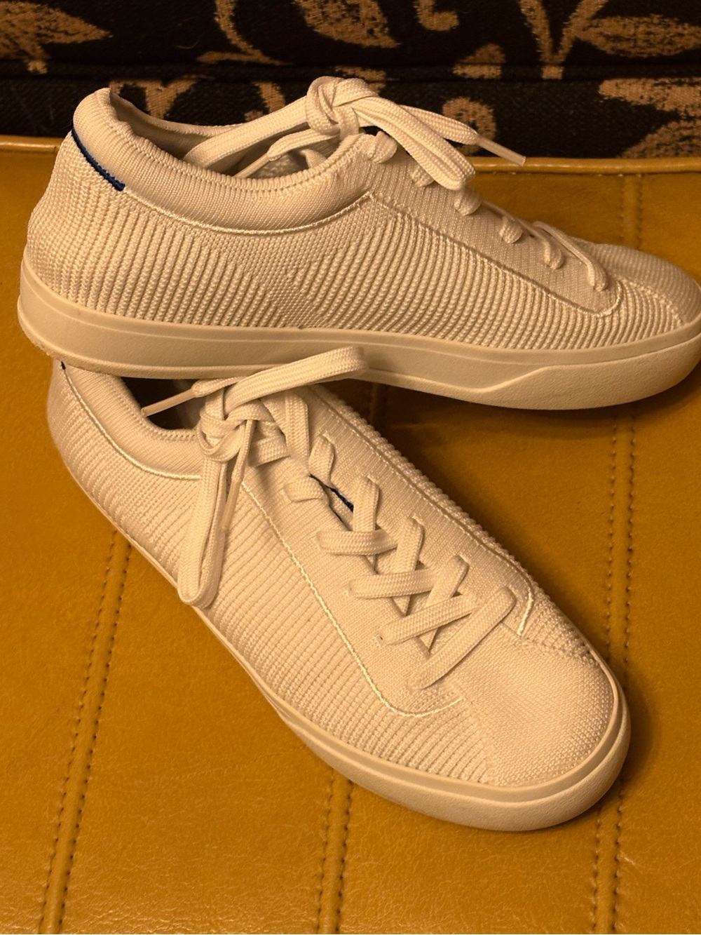 ROTHYS White Knit Low-Top Sneakers